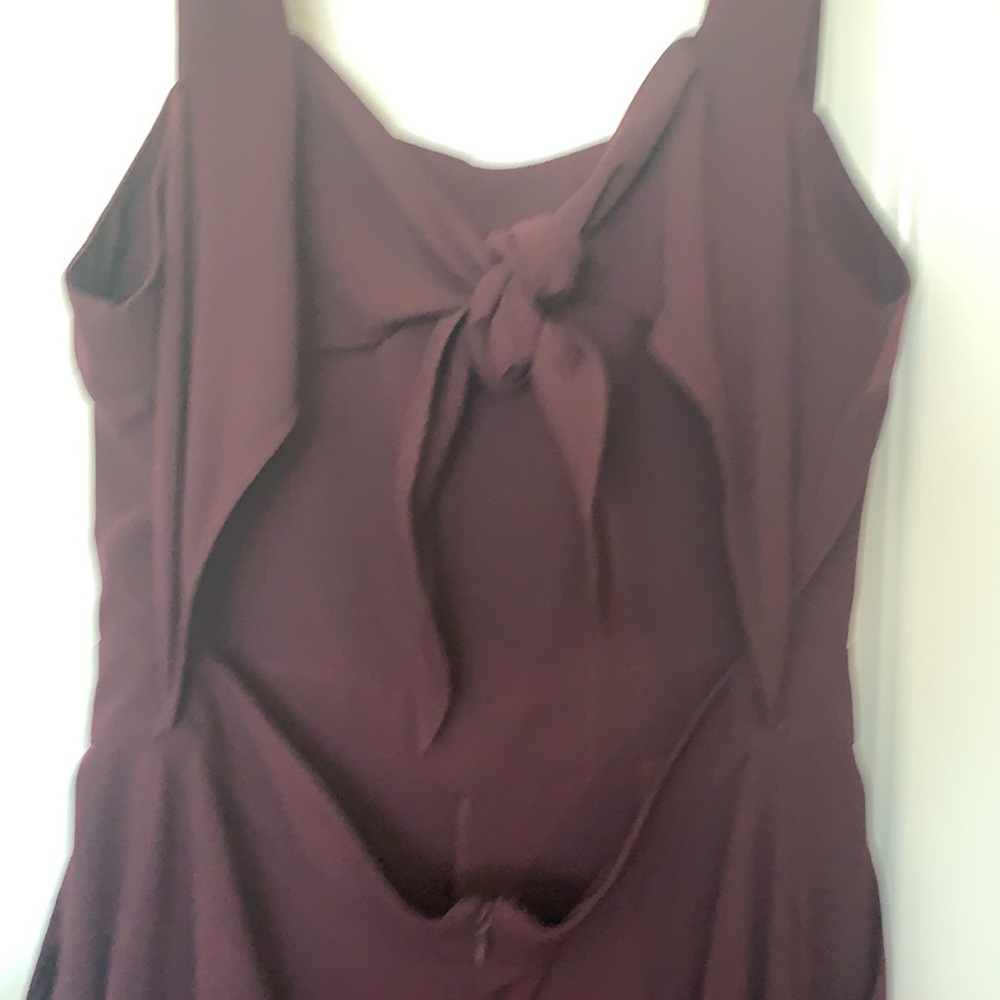 Sleeveless Wide-Leg Jumpsuit in Deep Burgundy - Picture 5 of 7